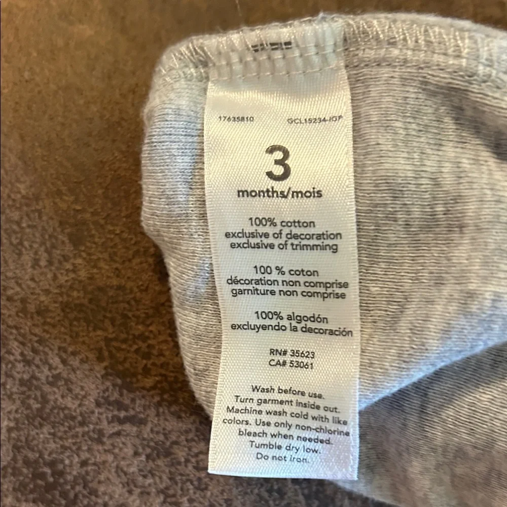 Carter's Gray Bodysuit with Colorful Crown Design
